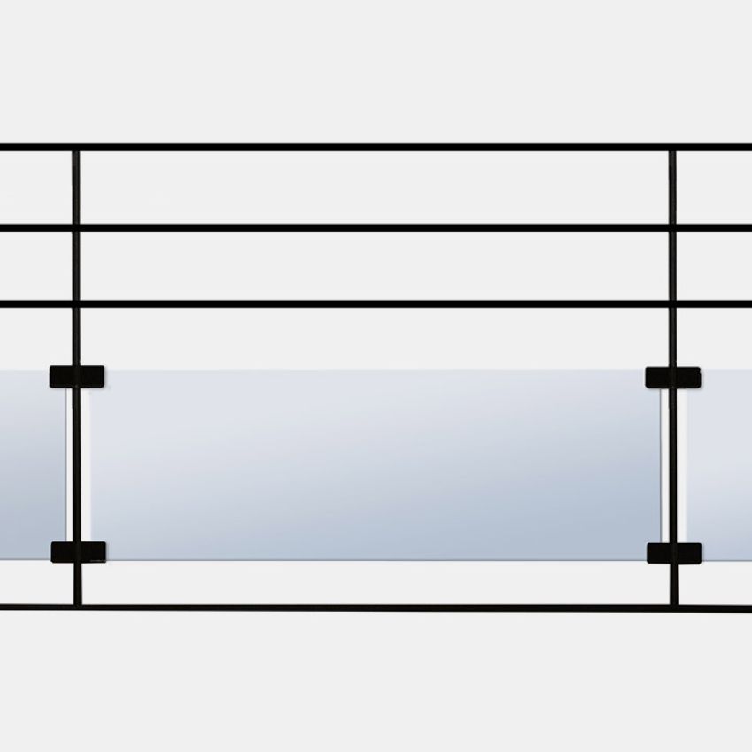 Escamétal - Garde-corps - Garde-corps sur mesure avec lisses et remplissage en verre