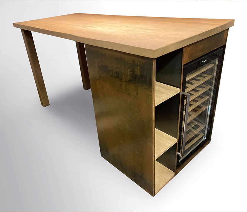 Escamétal - Mobilier sur mesure - Ilôt central Bacchus