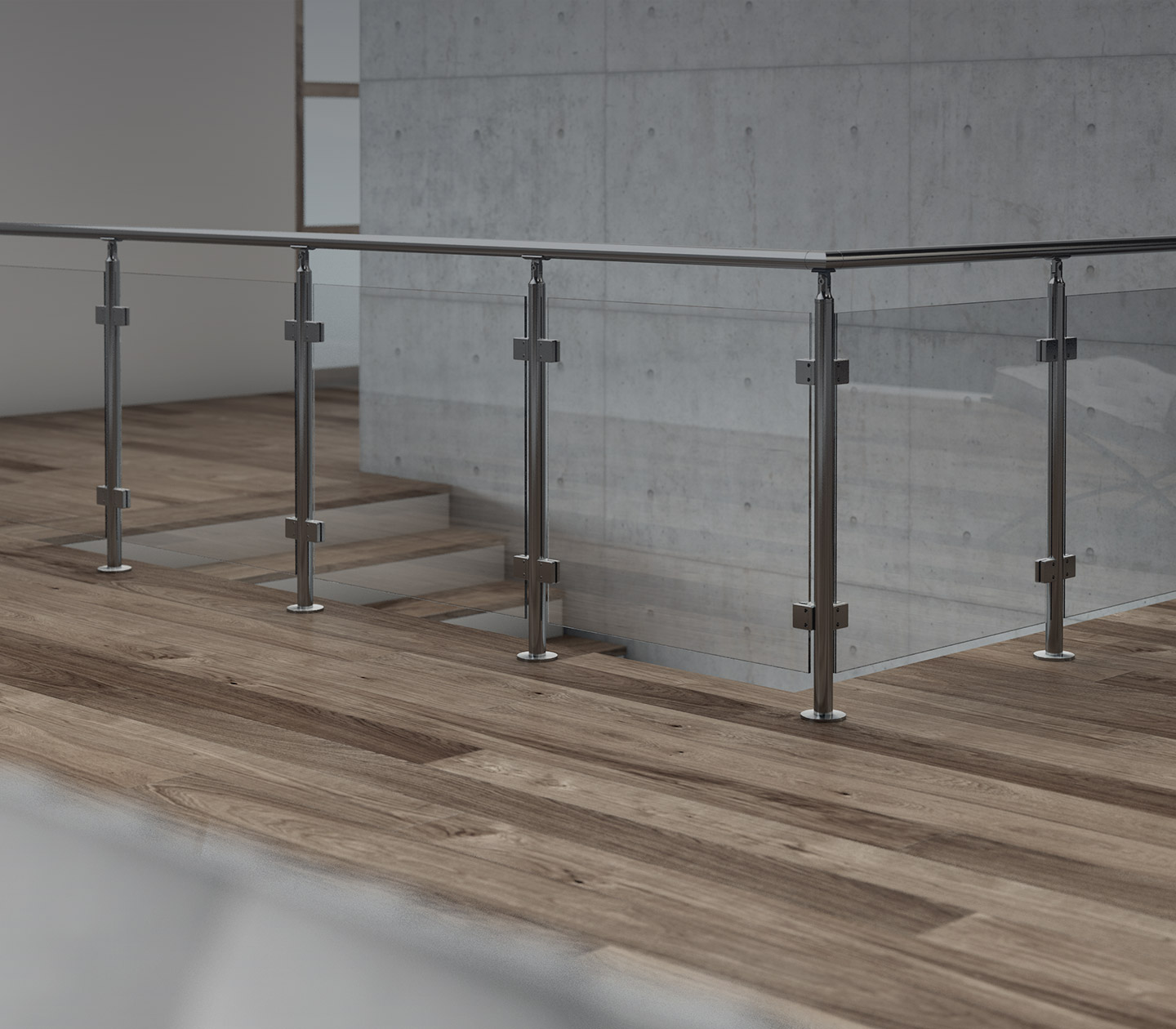 Escam&eacute;tal - Garde-corps - Garde-corps verre en kit