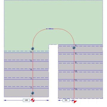 Escam&eacute;tal - Lexique de l'escalier - Ligne de foul&eacute;e