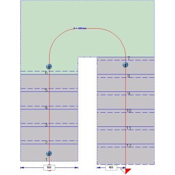 Escam&eacute;tal - Lexique de l'escalier - Ligne de foul&eacute;e