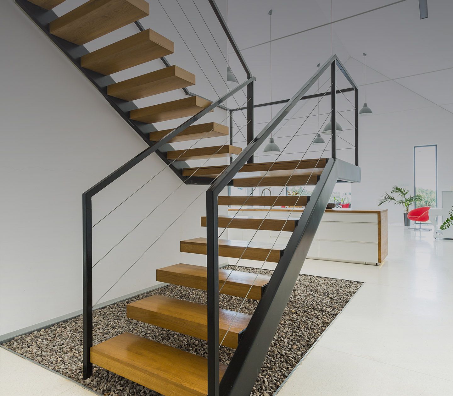 Escamétal - Escaliers sur mesure - Escalier suspendu