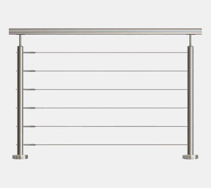 Escamétal - Garde-corps - Garde-corps inox à 6 câbles en kit