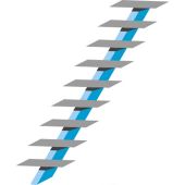 Escalier &agrave; limon central - Forme droite